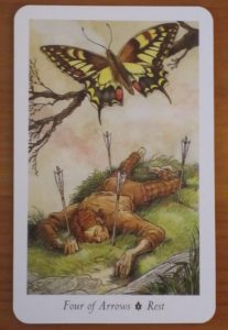 four of swords four of arrows