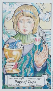 page of cups tarot card hanson roberts tarot
